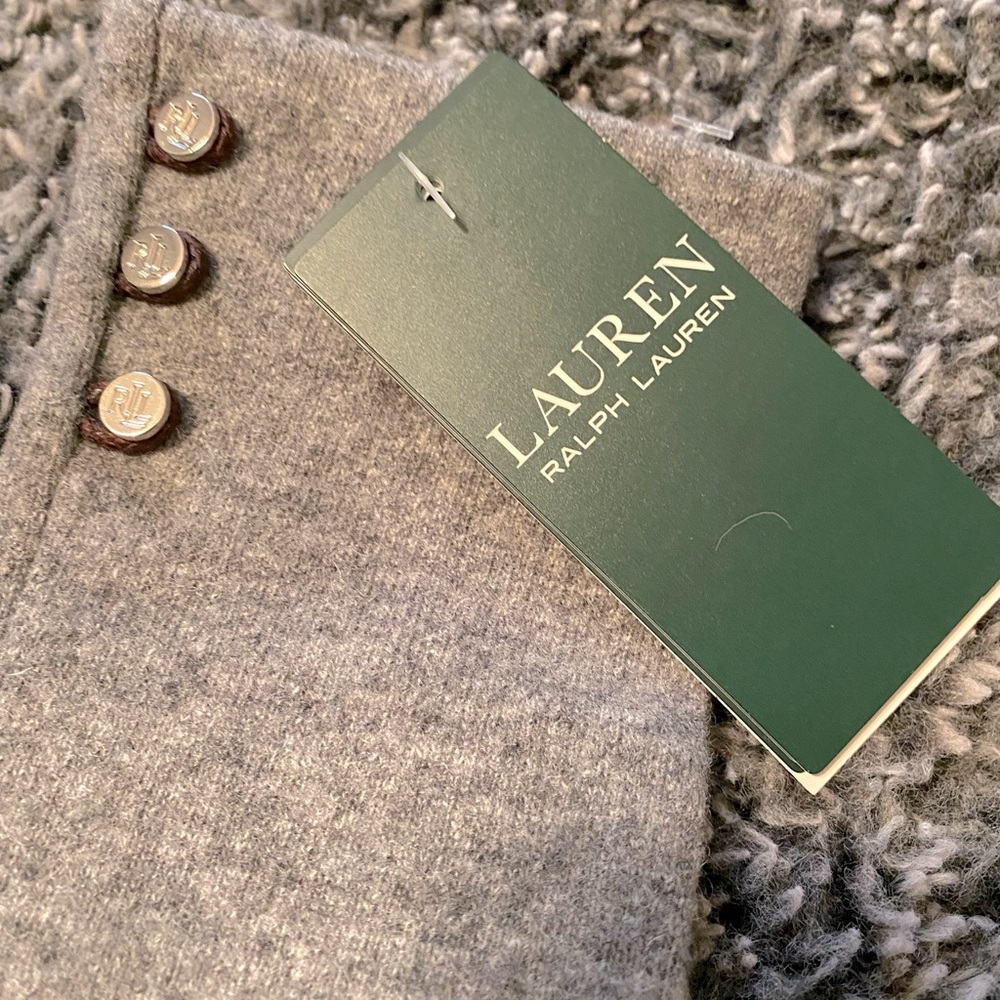 New Ralph Lauren Gray Cashmere Touchglove Gloves